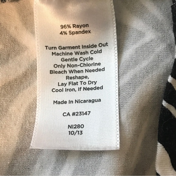 Talbots black & white round neck short sleeve XL 96% rayon & 4% spandex … - Picture 4 of 7